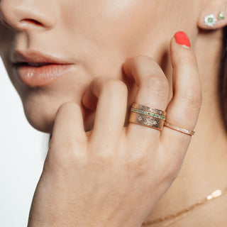 Emerald Eternity Ring 14k Yellow Gold