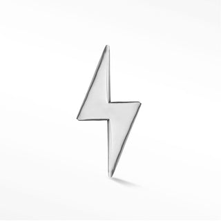 Flat Back Earring Lightning Bolt 14k White