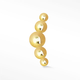 Flat Back Earring Croissant Med 14k Yellow