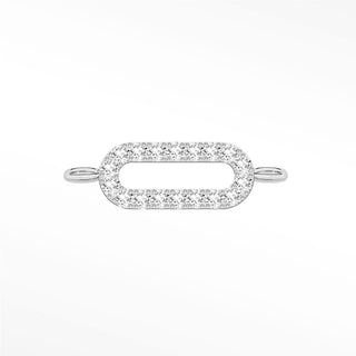 Moissanite Sterling Silver Rhodium Connectors for Permanent Jewelry (Open Jumpring)