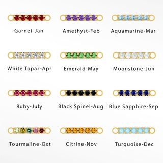 Wholesale Bar Natural Gemstone 11.5mm 14k Gold Connectors for Permanent Jewelry
