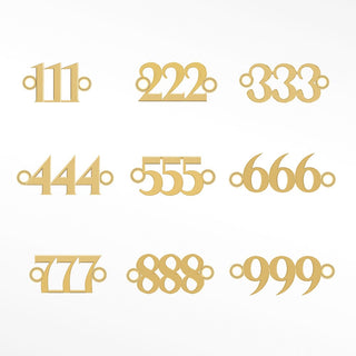 Wholesale Angel Numbers 6mm 14k Yellow Gold Connectors for Permanent Jewelry