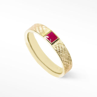 Pink Sapphire 14k Yellow Gold Ring