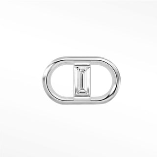 Moissanite  Sterling Silver Rhodium Connectors for Permanent Jewelry