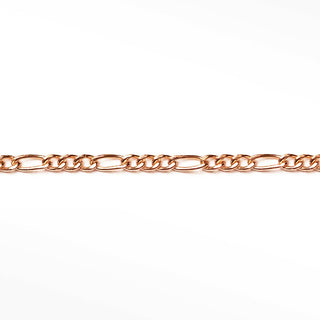 2.5mm Figaro Diamond Cut 14k Rose Gold Chain - Nina Wynn