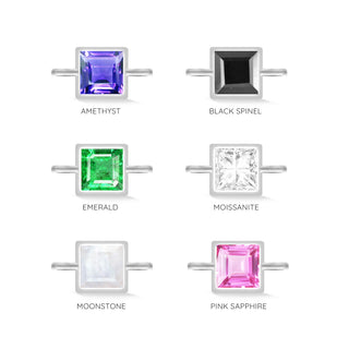 Wholesale Natural Gemstone Bezel 2.5mm 14k White Connectors for Permanent Jewelry (Open Jumpring)