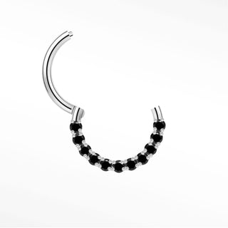 Clicker 16G Black Diamond Pave 14K White