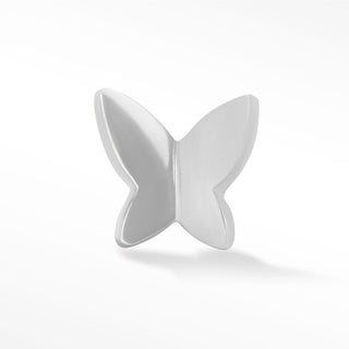 Flat Back Earring Papa Butterfly 14k White - Nina Wynn