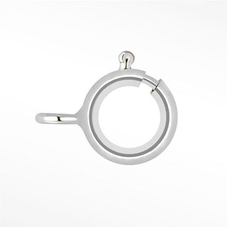 Gold 14K White Open Ring 5.5mm Spring Ring Clasp - Nina Wynn