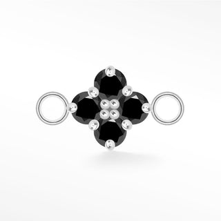 Wholesale Clover Medium Natural Gemstone Sterling Silver Connectors for Permanent Jewelry