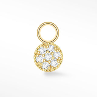 Diamond Charms Round 14K Yellow for Permanent Jewelry - Nina Wynn