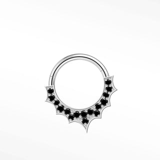 Clicker 16G Black Diamond Crowned 14K White