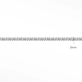 Wholesale Permanent Jewelry Cuban 3mm 14K White Chain Designer Line