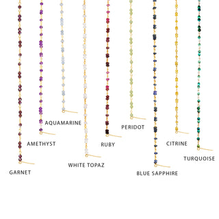 Ethereal Natural Gemstone Gold Filled Chain for Permanent Jewelry - Nina Wynn