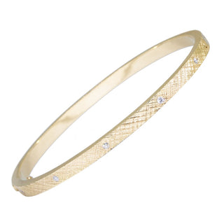 Vortex Diamond 14k Yellow Gold Bangle