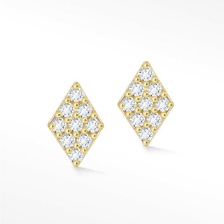 Diamond of Diamonds 14k Yellow Gold Stud Earrings