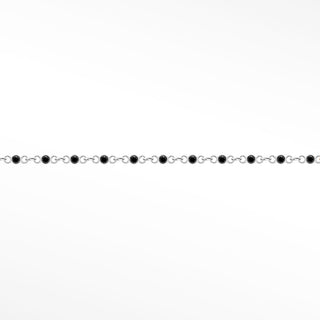 Wholesale Permanent Jewelry Prismatic Tiny Black Diamond Gold 14k White Chain Designer Line