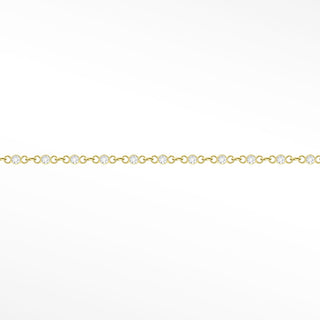 Wholesale Permanent Jewelry Prismatic Tiny Moissanite Gold 14k Yellow Chain Designer Line