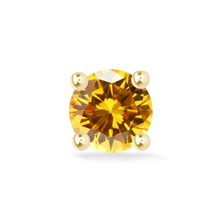 Citrine Flat Back Earring Gemstone 2mm 14k Yellow - Nina Wynn