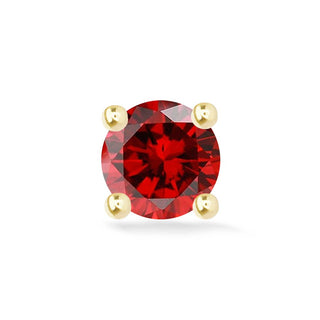 Garnet Flat Back Earring Gemstone 2mm 14k Yellow - Nina Wynn