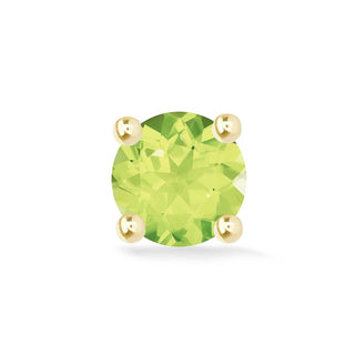 Peridot Flat Back Earring Gemstone 2mm 14k Yellow - Nina Wynn