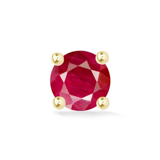 Ruby Flat Back Earring Gemstone 2mm 14k Yellow - Nina Wynn