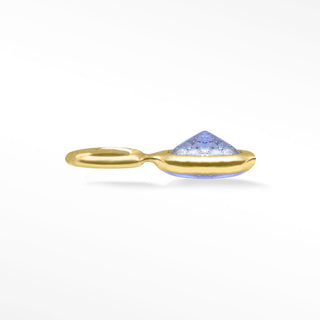 Wholesale Brilliant Round Natural Gemstone 14k Yellow Gold Simple Bezel Petite Charms for Permanent Jewelry