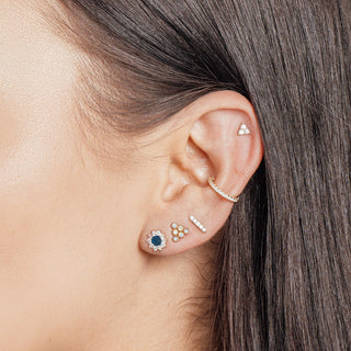 Moonstone 14K Yellow Gold Stud Earrings