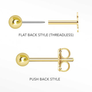 Diamond Flat Back Earring Demi Star 14k Yellow - Nina Wynn