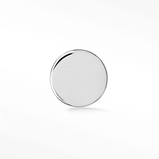 Flat Back Earring Full Moon 3.5mm 14k White