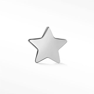 Flat Back Earring Star Crossed 14k White