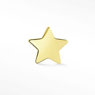 Flat Back Earring Star Crossed 14k Yellow
