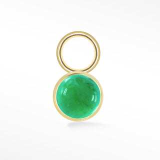 Wholesale 4mm The Nomad Natural Gemstone 14k Yellow Gold Petite Charms for Permanent Jewelry