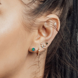 The Nomad Doublet Opal Gold 14k Stud Earrings