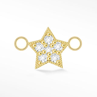 Diamond Connectors Star 14K Yellow for Permanent Jewelry - Nina Wynn