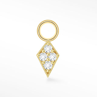 Diamond Charms Kite 14K Yellow for Permanent Jewelry - Nina Wynn