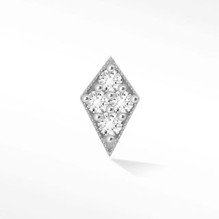 Diamond Flat Back Earring Kite 14k White - Nina Wynn