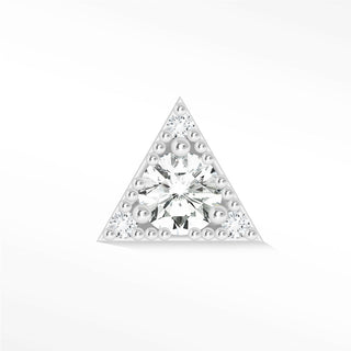 Diamond Flat Back Earring 14k White