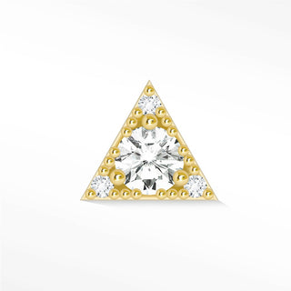 Diamond Flat Back Earring 14k Yellow