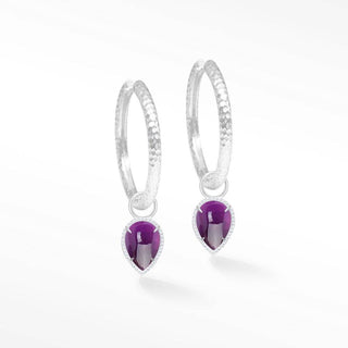 Vintage Lace Amethyst Silver Silver Convertible Earrings - Nina Wynn