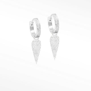 Vintage Lace Black Rutilated Quartz Silver Convertible Earrings - Nina Wynn