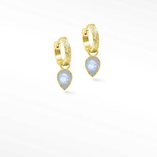 Vintage Lace Moonstone Gold Vermeil Convertible Earrings - Nina Wynn