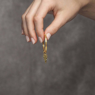 Forged Angel Wings 15mm Gold Vermeil Convertible Earrings - Nina Wynn