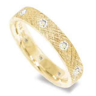 Florentine Natural Diamond Gold 14k Ring - Nina Wynn
