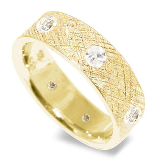 Florentine Natural Diamond Gold 14k Ring - Nina Wynn