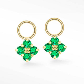 Clover Emerald 18k Yellow Gold Petite Charms - Nina Wynn