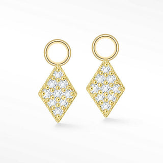 Natural Diamond 8mm Natural Diamond 18k Yellow Gold Petite Charms - Nina Wynn