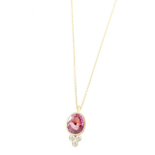 Lilly Pink Tourmaline 18k Yellow Gold Necklace - Nina Wynn