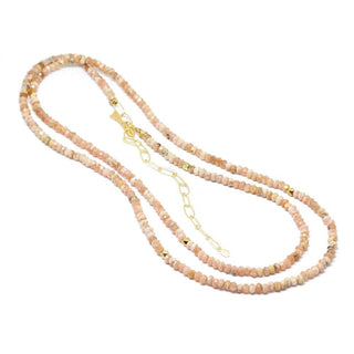 Chloe Rhodochrosite 18k Yellow Gold Gemstone Convertible Wrap - Nina Wynn