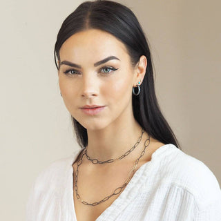Marquise Silver 36'' Necklace - Nina Wynn